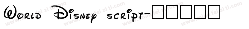 World Disney script字体转换